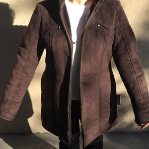 suede leather coat